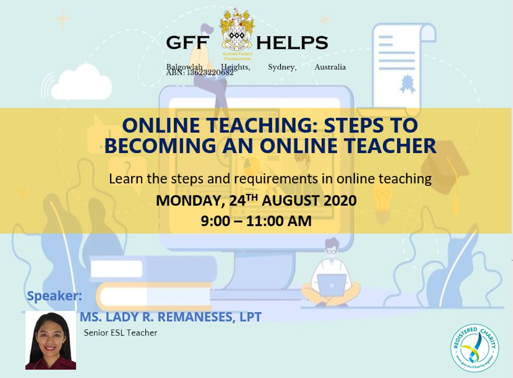 GFF HELPS Webinar: ‘Steps to Becoming An Online Teacher’